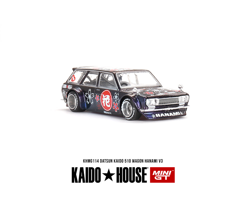 (Preorder) Kaido House x Mini GT 1:64 Datsun KAIDO 510 Wagon Hanami V3 – Magic Purple