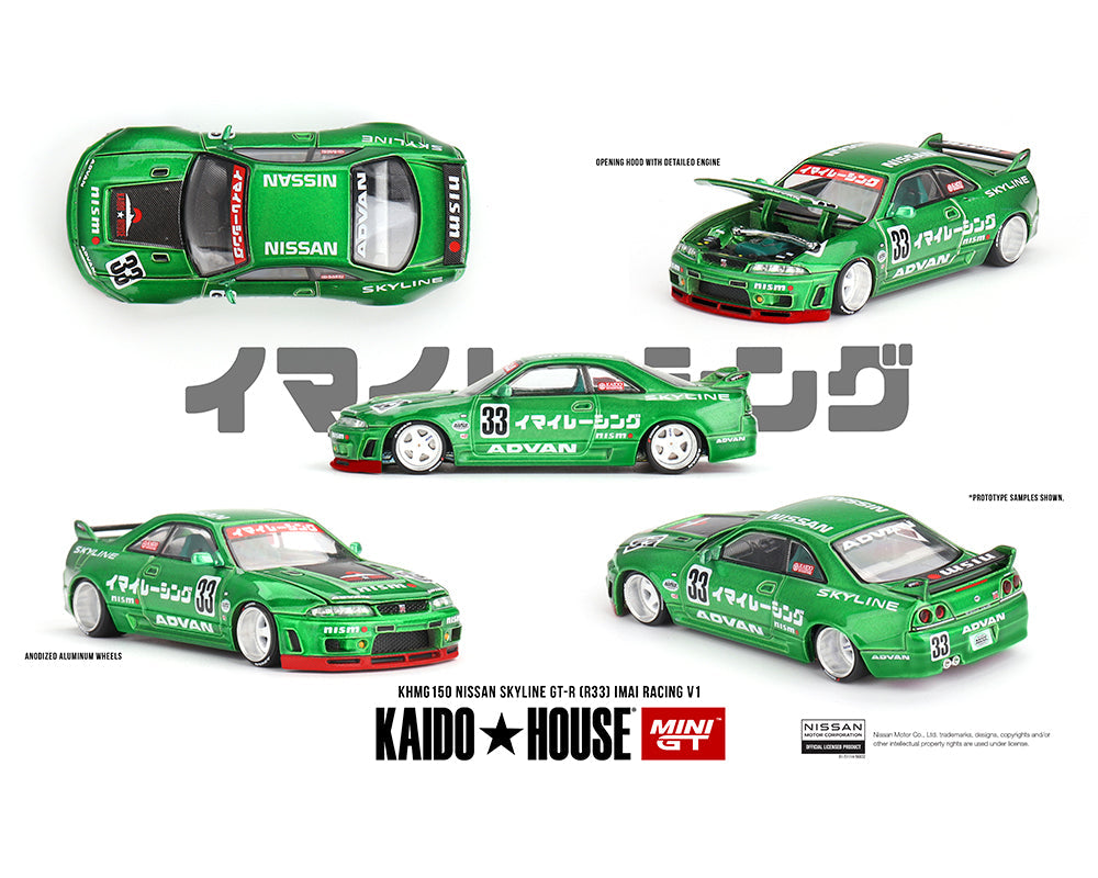 Kaido House x Mini GT 1:64 Nissan Skyline GT-R (R33) Imai Racing V1- G