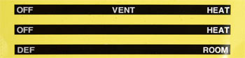 Reproduction Heater Control Panel Decal 1970-72 (240Z)