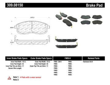 Front Brake Pads 2003-05 (350Z)