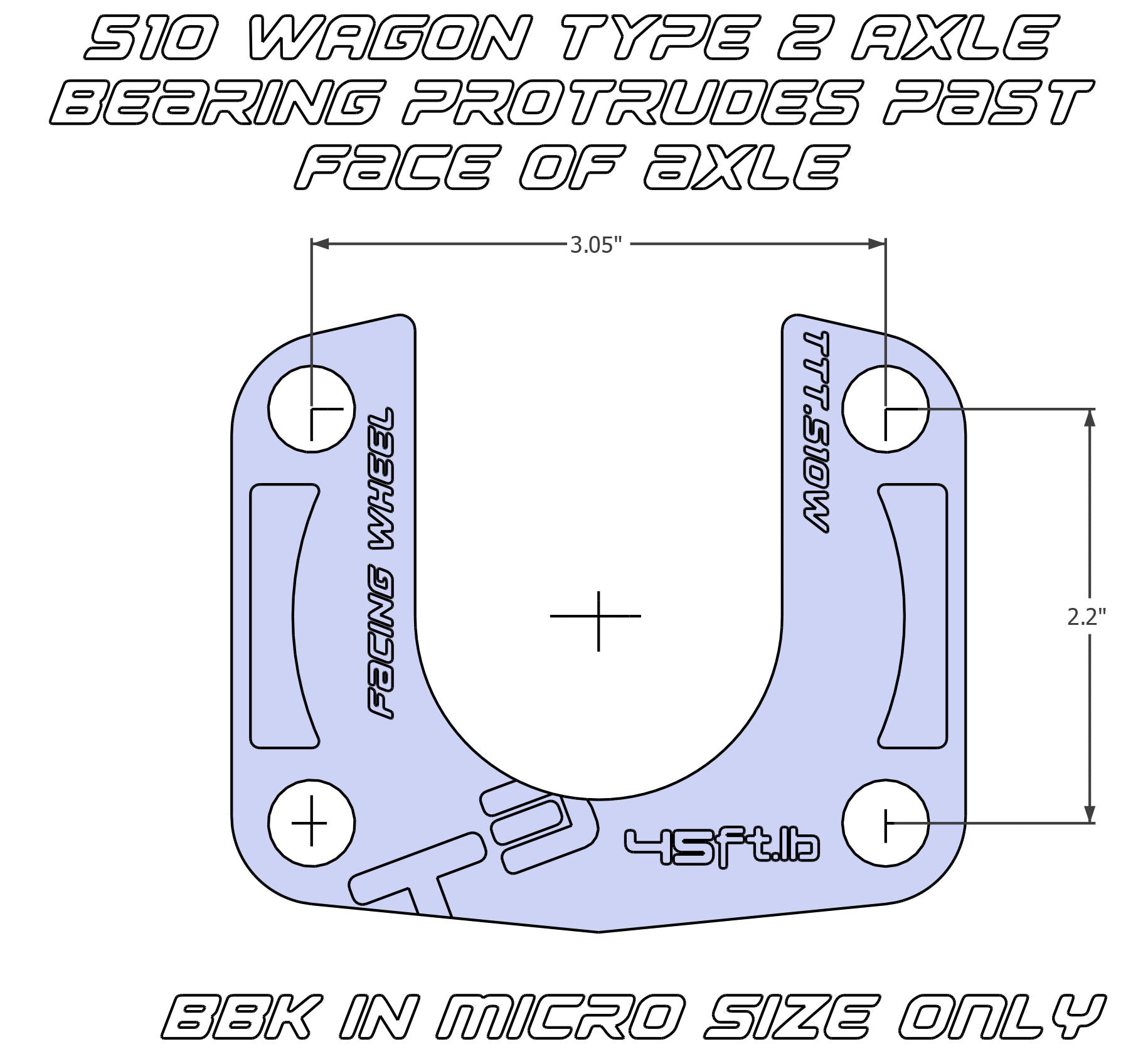 Micro Rear Big Brake Kit 1968-73 (510) Wagon Only