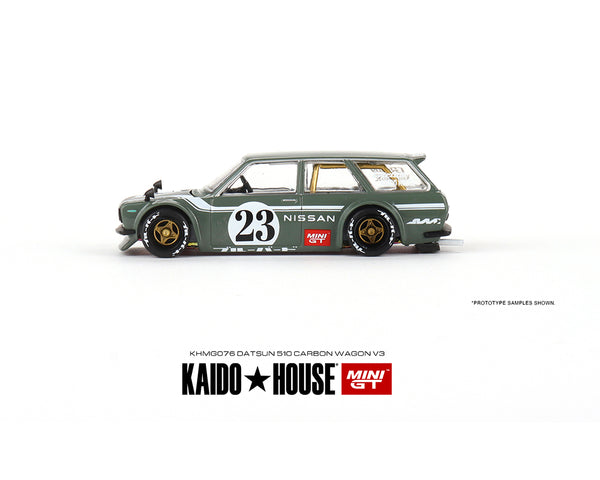 Kaido House x Mini GT 1:64 Datsun KAIDO 510 Wagon CARBON FIBER V3