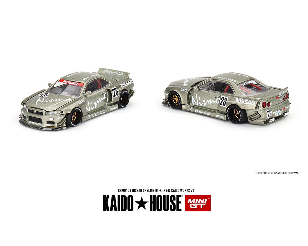 Kaido House x Mini GT 1:64 Nissan Skyline GT-R (R34) Kaido Works V4