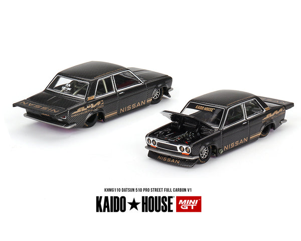 Preorder) Kaido House x Mini GT 1:64 Datsun 510 Pro Street Full Carbo