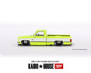 (Preorder) Kaido House x Mini GT 1:64 Chevrolet Silverado KAIDO Flo V1 – Yellow Chrome-3