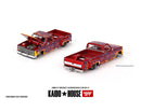 Kaido House x Mini GT 1:64 Chevrolet Silverado Dually on Fire V1 – Red with Flames-1
