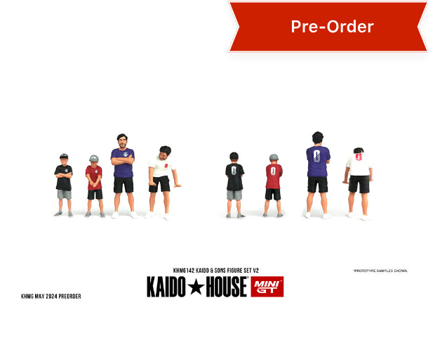 (Preorder) Kaido House x Mini GT 1:64 Kaido & Sons Figure Set V2