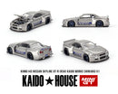 Kaido House x Mini GT 1:64 Nissan Skyline GT-R (R34) Kaido Works SHINJUKU V1 – Silver-2