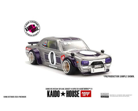 Kaido House x Mini GT 1:64 Nissan Skyline GT-R (KPGC10) Kaido Works V1 – Silver