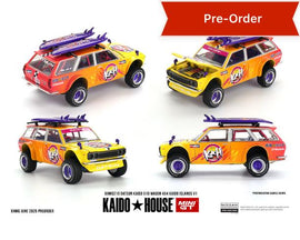 (Preorder) Kaido House x Mini GT 1:64 Datsun KAIDO 510 Wagon 4×4 Kaido ISLANDS V1- Orange