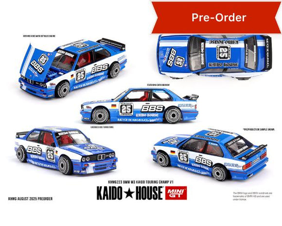 (Preorder) Kaido House x Mini GT BMW M3 Kaido Touring Champ V1 – Blue/White