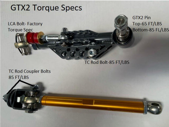 GTX2 Front Lower Control Arms and TC Rods 1968-73 (510)