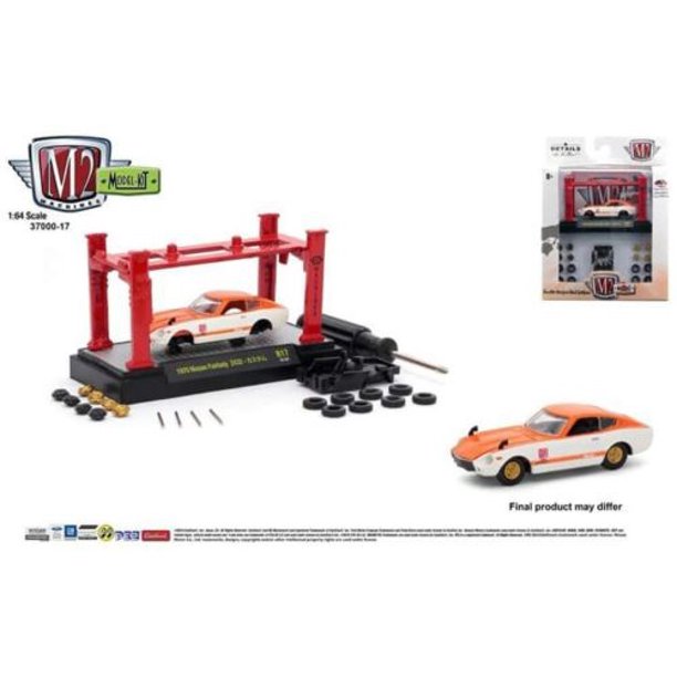 M2 Machines 1:64 Model Kit Auto-Lift Release 17 – 1970 Nissan Fairlady Z432 (Orange/White)