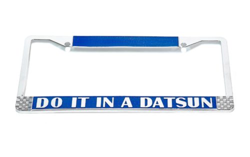 Vintage Reproduction "Do It In A Datsun" License Plate Frame