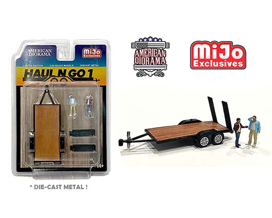 American Diorama 1:64 MiJo Exclusives Haul N Go Trailer Set 1 With 2 Figures