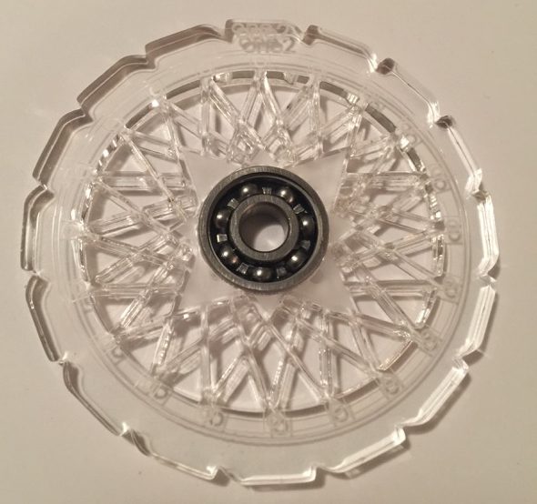 Clear SSR Reverse Mesh Wheel Fidget Spinner