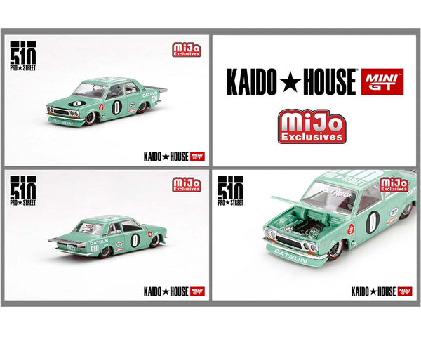 Kaido House x Mini GT 1:64 Mijo Exclusive Datsun 510 Pro Street Limited Edition