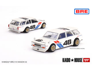 Kaido House x Mini GT 1:64 Datsun Kaido 510 Wagon BRE Version 2 White Limited Edition