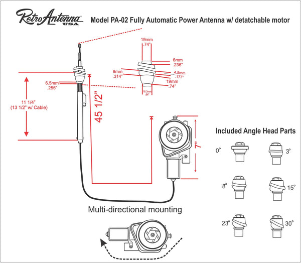 Fully Automatic Remote Motor Power Antenna