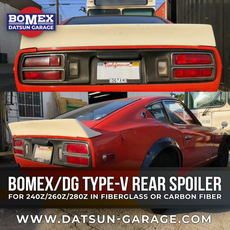 Bomex/DG Carbon Fiber Type-V Rear Spoiler 1970-78 (240Z / 260Z / 280Z) Coupe Only