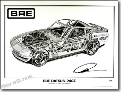 BRE 240Z Cut-Away Poster 18" X 24"