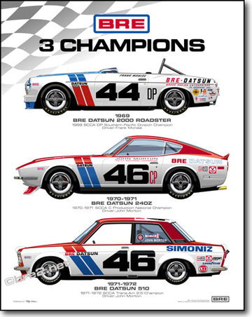 3 BRE CHAMPIONS Poster 22" X 28"