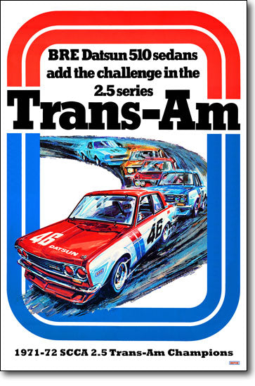 BRE Datsun 510 Trans-Am Poster 24" X 36"
