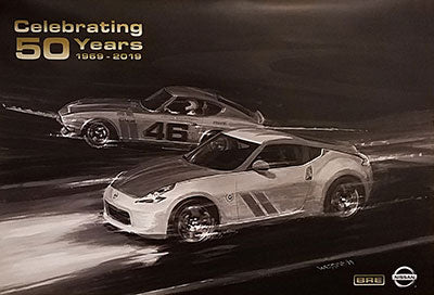BRE Limited Edition Nissan and BRE 50th Anniversary Z Poster 20" X 30"