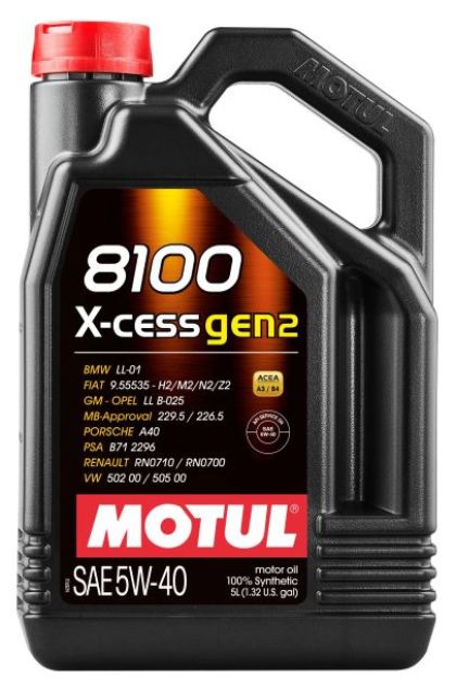 Motul 8100 X-CESS Gen 2 - 5W40 Performance Motor Oil