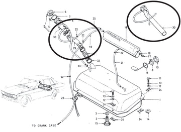 Reproduction Fuel Filler Hose 1968-73 (510) 2 and 4 Door Only